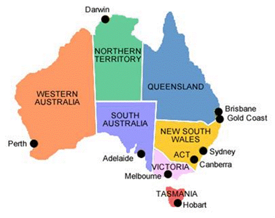 australia map