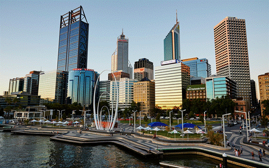 skyline of perth